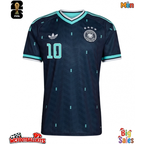 Germany Jamal Musiala #10 Replica Away Stadium Shirt World Cup 2026 Short Sleeve